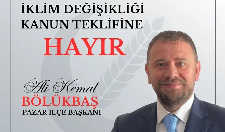YRP Pazar İlçe Başkanı Ali Kemal Bölükbaşı